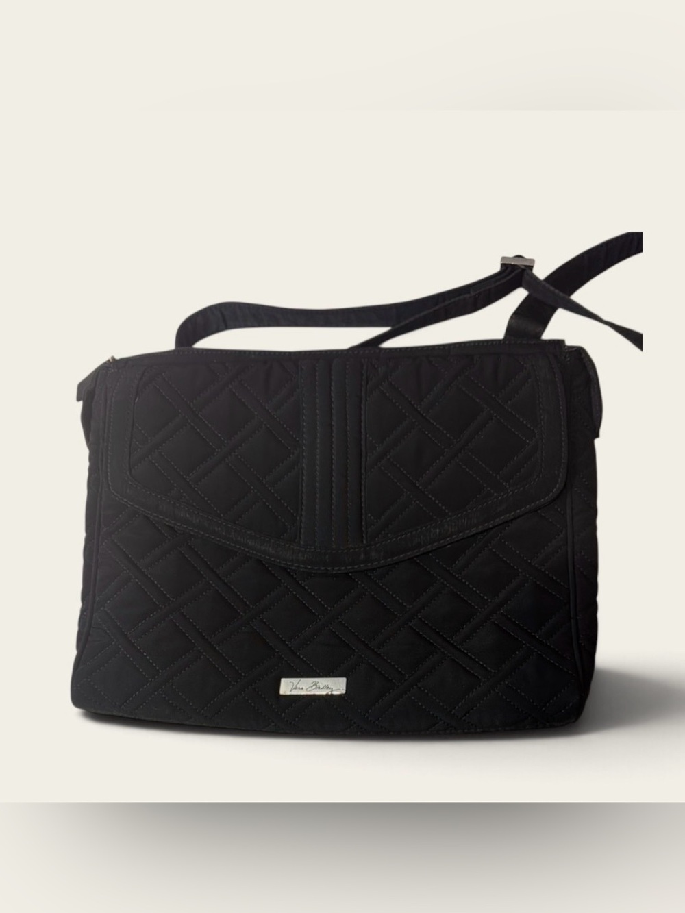 Vera Bradley Black Quilted Computer Women's Bag